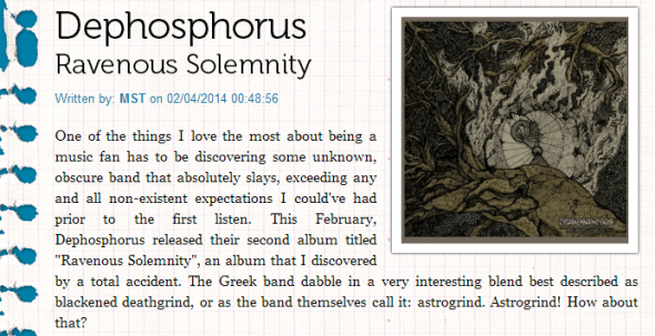 "Ravenous Solemnity" review @ rockfreaks.net